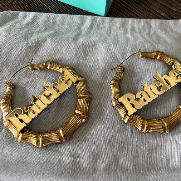 Melody Ehsani Jewelry - Melody Ehsani Bamboo "Ratchet" Hoop Earrings